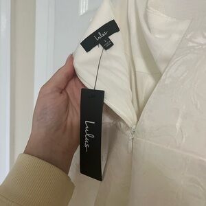 Lulus white jacquard dress